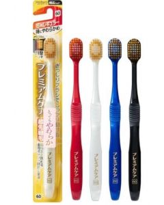 Ebisu Premium Care Toothbrush 6-Row Regular Extra Soft (Color assorted) 1p