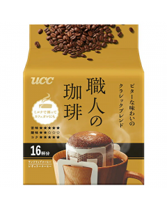 UCC drip coffee powder (gold bag/bitter classic blend) 112g/7g*16 cups