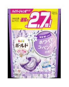 [2.7 times the regular capacity] P&G Japan Bold 4D 4-in-1 Strong Clean Anti-Wrinkle Long-lasting Soft Fragrance Laundry Detergent Gel Beads (Lavender and Jasmine Fragrance/Great Value Refill) 30 pieces