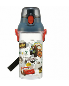 Skater x Car Mobilization Lightweight elastic cover straight drinkable transparent plastic water cup (with shoulder straps) 480ml