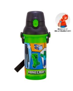 Skater x Minecraft Portable Pop-up Drinking Antibacterial Plastic Cup (with Shoulder Strap) 480ml