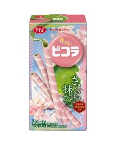 YBC Picola Crispy Cream Sandwich Egg Roll (Sakura Matcha Flavor) 10 pieces