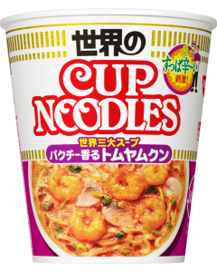 NISSIN CUP NOODLE Coriander Tom Yum Goong Flavor Instant Cup Noodles 75g