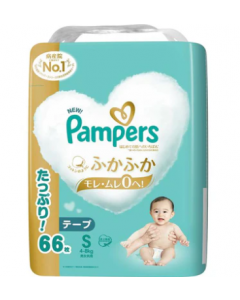 Pampers Super Absorbent Waist-Stick Diapers for Unisex (Size S/4-8kg) 66pcs