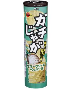 Bourbon Crispy Grid Potato Chips Sour Cream Pepper 98g