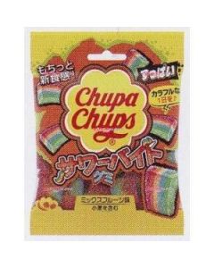 Kracie Chupa Chups Sweet and Sour Mixed Fruit Flavour Rainbow Gummy Candy 55g