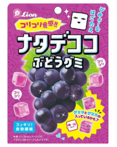 Lion Coconut Grape Gummy Candy (Contains Dietary Fiber) 40g