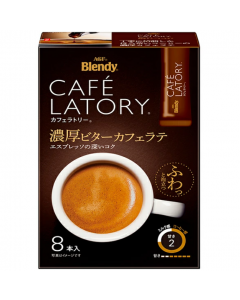 AGF Blendy Cafe Latory Stick Thick slightly bitter coffee latte instant drink stick 72g/9.0g*8