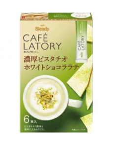 AGF Blendy Cafe Latory Stick Rich Pistachio White Chocolate Latte Instant Drink Stick 60g/10g*6
