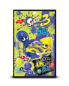 NOBEL x Splatoon 3 Squid and Octopus Cartoon-Shaped Gummies (Pineapple Soda and Grape Soda Flavors) 50g