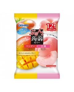 ORIHIRO Konjac Low-Calorie Jelly (Mango & White Peach) 240g/20g*12 Pieces