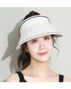 NEEDS UV CUT Foldable Large Brim Empty Top Hat - Off-White 1pc