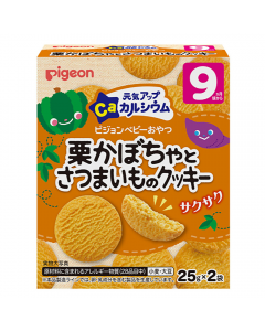 Pigeon Yuanqimanman Infant Calcium Chestnut Pumpkin Sweet Potato Biscuits (9 months old+) 50g/25g*2 bags