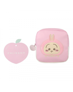 SHOBIDO x Chiikawa Usagi Peach Series Square Cosmetic Bag (W130*H140*D70mm) 1 piece/about 65g