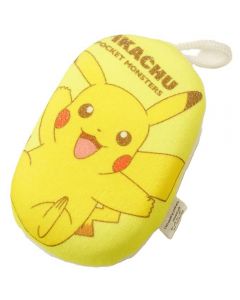 Santan x Pokémon Pikachu Soft Bath Sponge (with hook and loop) 1pc