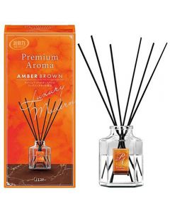 S.T.CORPORATION Premium Aroma Room Fragrance Diffuser Stick Set (Amber Brown - Soft Floral) 50ml