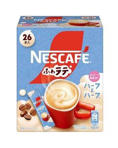 NESTLÉ Nescafe Excella Fuwa Half & Half Low-Calorie Latte Instant Drink Sticks (Half the Calories and Fat) 26 Count
