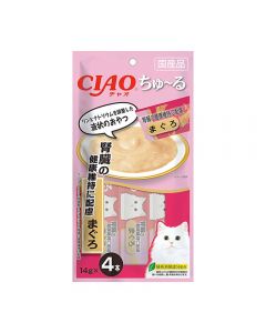 INABA CIAO Churu Liquid Cat Bars (Tuna Flavor/Kidney Health) 14g x 4