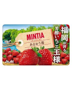 Asahi MINTIA Ultra-thin Card-Sized Portable Refreshing Candy (Fukuoka Amaou Strawberry Flavor) 50 pieces/7g