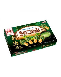 Meiji Mushroom Mountain Uji Matcha Chocolate Mushroom Cookies 64g