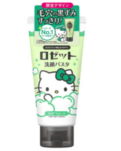 [Hello Kitty Limited Edition Packaging] ROSETTE Sea Mud Pore Cleansing Moisturizing Smoothing Facial Cleanser 80g