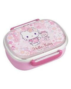 OSK x Sanrio Hello Kitty Single-Layer Antibacterial Bento Box - Cherry Blossom Pattern (Includes 2 Inner Boxes) 360ml