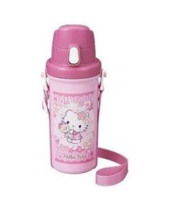OSK x Sanrio Hello Kitty Portable Flip-Top Antibacterial Water Bottle - Cherry Blossom Pattern (with shoulder strap) 600ml