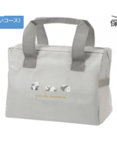 OSK Panda Pattern Large Opening Design Insulated Lunch Bag with Zipper Handle (Machine Washable) 1 piece