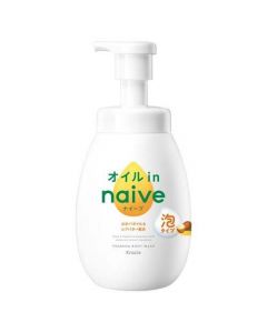 Kracie Naive Moisturizing Foam Body Wash for Oily Skin (White Bouquet Scent) 600ml