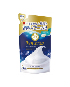 Cow Brand Bouncia Highly Moisturizing Body Wash with Rich Foam – Refill (Classic Pure White Soap Scent) 360ml