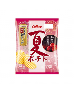 [Limited] Calbee SUMMER POTATO Thick-Cut Wavy Potato Chips (Kishu Nanko Plum Flavor) 60g