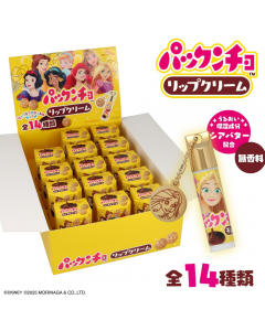 SHOBIDO x MORINAGA Packncho Disney Princess & Bear Biscuit Motif Lip Balm Blind Box Set (14 random designs / Unscented) – 1 piece