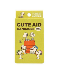 Santan x PEANUTS Snoopy Cartoon Pattern Band-Aid 18 pieces