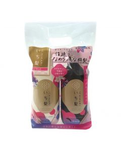 KRACIE ICHIKAMI Smoothing Shampoo and Conditioner Set - Cherry Blossom Scent (Shampoo 450ml + Conditioner 450g)