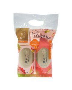 KRACIE ICHIKAMI Intensive Double Moisturizing Shampoo and Conditioner Set - Sweet Almond & Cherry Blossom Scent (Shampoo 450ml + Conditioner 450g)