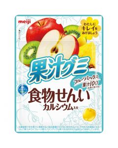 Meiji Kajyu Fiber Calcium Fruit Gummies - Mixed Fruits 68g