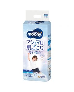 Unicharm Moony Boys Pants XXL (13-28kg) Diapers 26pc