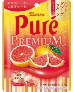Kanro Puré Premium Gummy Ruby Grapefruit Sparkling 54g