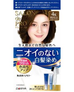 Dariya Salon de Pro Unscented Hair Color Quick Dye Cream 4K  40g+40g