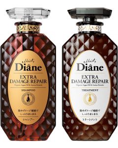 Diane Perfect Beauty Extra Damage Repair Set Shampoo & Treatment Floral & Berry Scent 450ml x 2