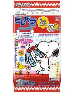 Earth x Peanuts Insect Repellent for Hanging Closet Floral Scent 10pcs