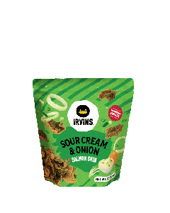 IRVINS Sour Cream & Onion Salmon Skin Chips 80g