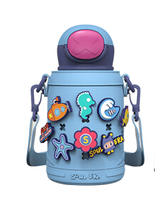 SOUL ERA Hole Hole Vacuum Mug 550ml (Blue)