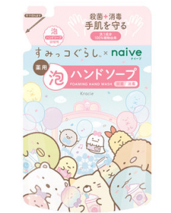「Limited Sumikko Gurashi Editon」Kracie Naive Foaming Hand Wash Refill 450ml (Peach)