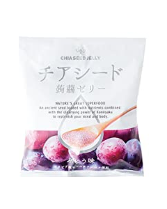 Wakasho Chia Seed Konjac Jelly - Grape (10pcs)