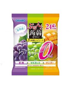 ORIHIRO Konjac Jelly 0 Calories 24pcs (Kyoho Grape, Muscat & Mango) 