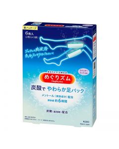 Kao MegRhythm Carbonation Cool Leg Feet foot Gel Patch 6pcs - Lavender