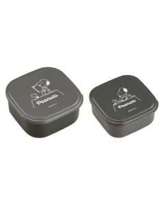 OSK PEANUTS Snoopy Black Lunch Box 360ml & 550ml Set of 2