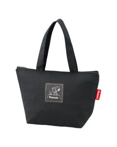 OSK PEANUTS Snoopy Black Lunch Bag Mini Tote Bag 