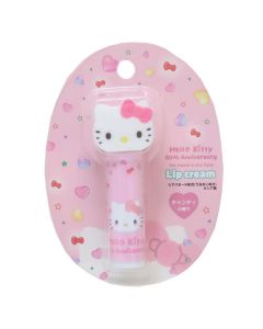 「Hello Kitty 50th Anniversary The Future in Our Eyes」Japan Sanrio Lip Cream with Mascot Candy Scent 1pc